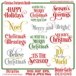 Christmas Sentiments SVG/Clip Art Bundle